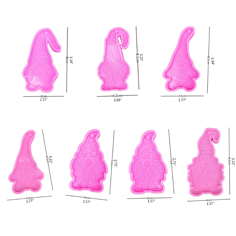 Khuôn Silicone Làm Móc Khóa Hình Ông Già Noel