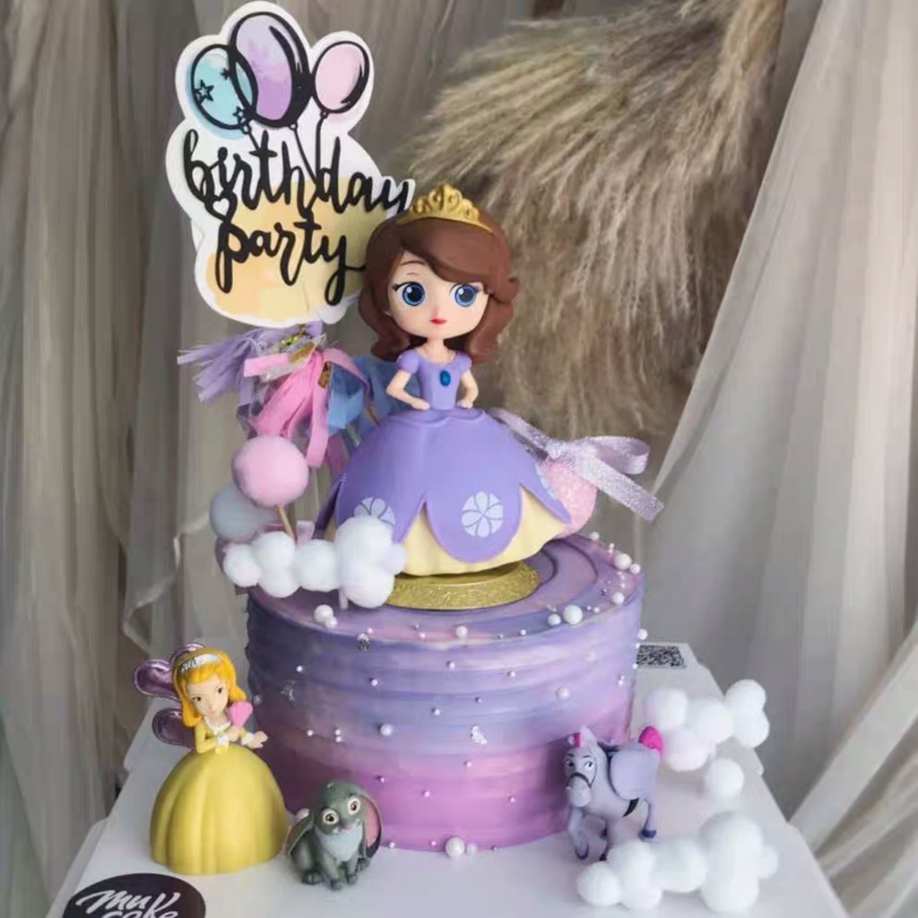 Búp bê trang trí bánh cupcake chủ đề công chúa Disney
