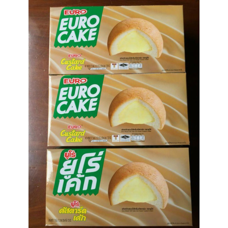 Bánh trứng Thái Euro Cake hộp 12 gói