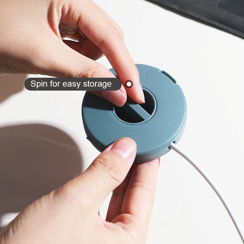 Hộp cuộn dây cáp sạc / tai nghe có thể điều chỉnh tiện dụng