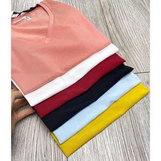 áo cổ tim trơn vnxk