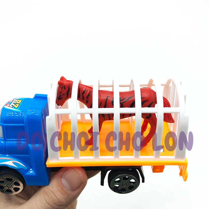 Đồ chơi xe tải chở thú 4 bánh mini chạy trớn cót đà 3330A