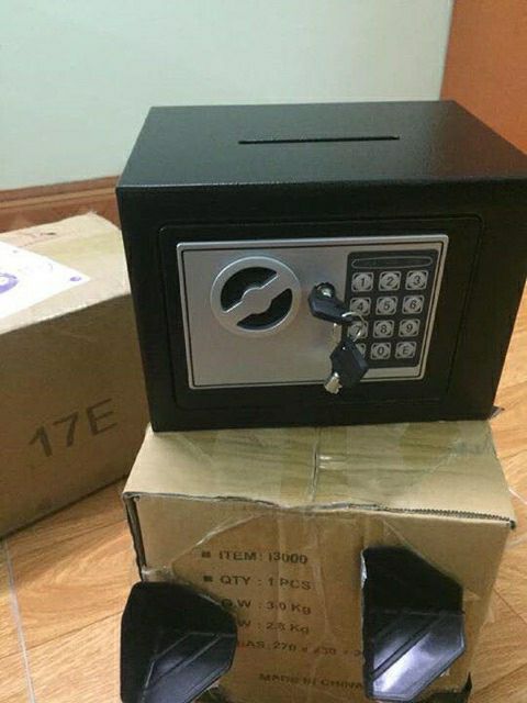 Két Sắt Mini 17E Khóa Điện Tử Chống Cháy Nổ