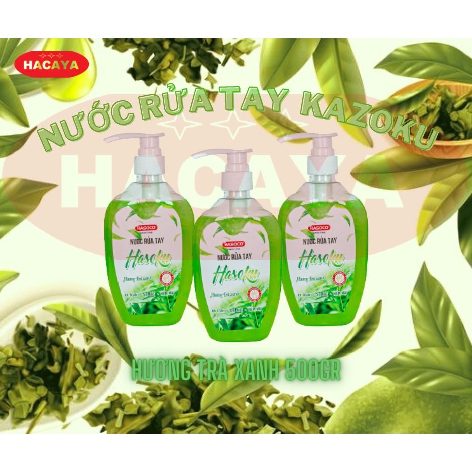 Xà phòng nước rửa tay Hasoku はそく trà xanh 500gr công nghệ Nhật hasoco xà bông haso