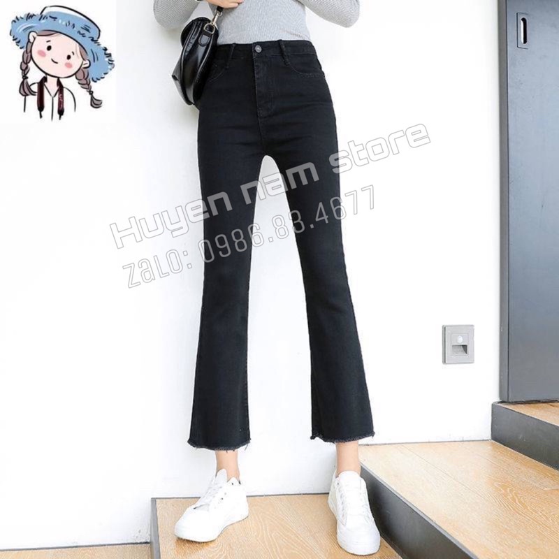 Quần loe đen_kèm ảnh thật