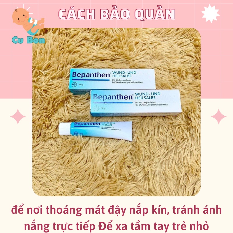 Kem chống hăm cho bé Bepanthen Wund-Und Heilsalbe 20g từ sơ sinh Giúp da tăng sức đề kháng chống lại hiện tượng hăm