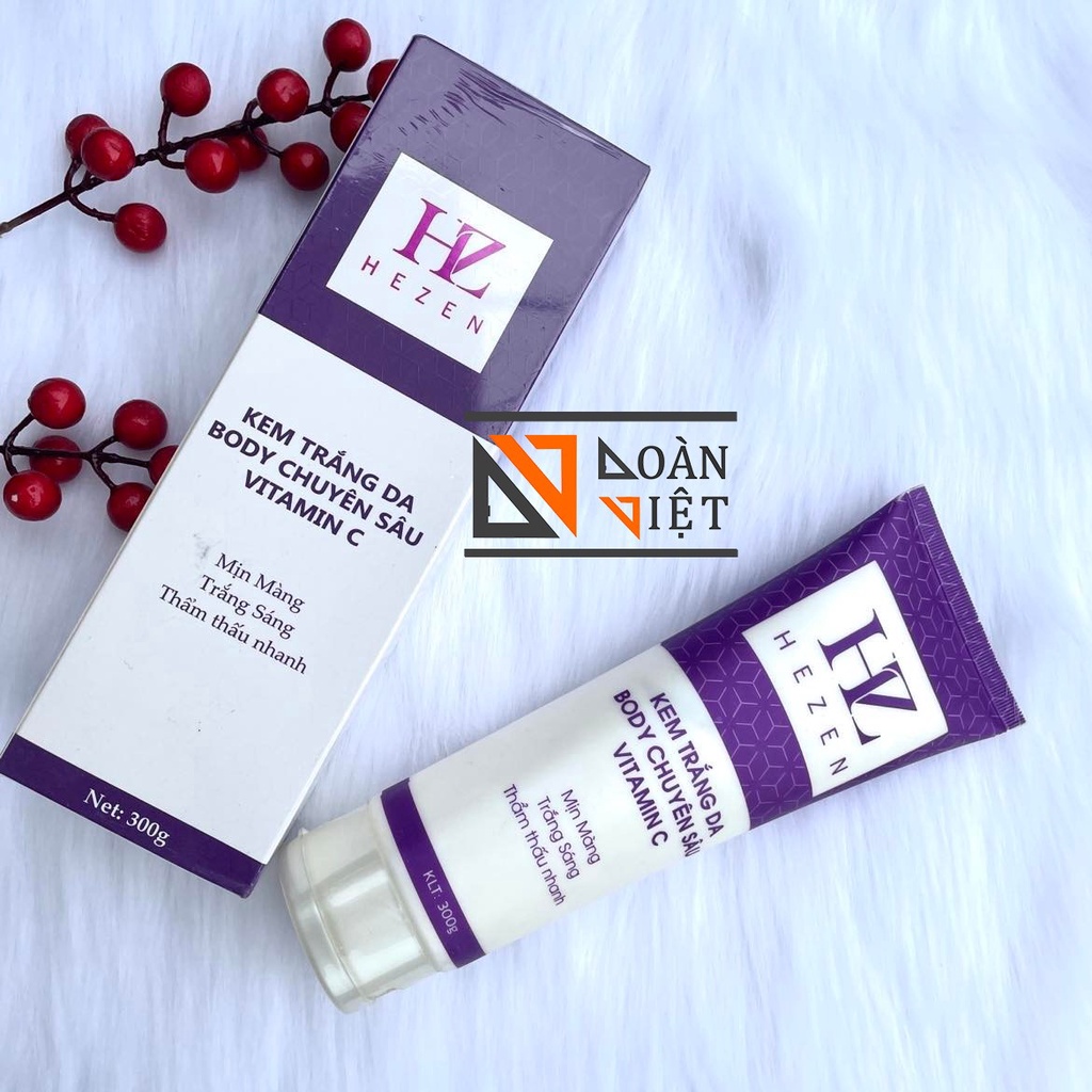 Kem DƯỠNG TRẮNG DA BODY HZ Hezen chuyên sâu Vitamin - Mịn màng, trắng sáng , thẩm thấu nhanh không nhờn 300g