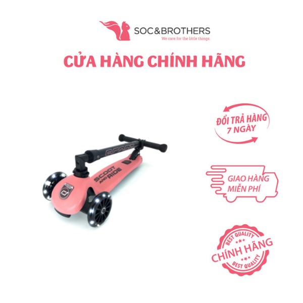 Xe scooter trẻ em Scoot and Ride Highwaykick 3 LED màu Peach