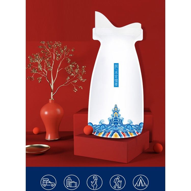 Set 04 Túi Đi tiểu Khẩn cấp 700ml Dùng một lần Tiện dụng, cho cả nam và nữ trên xe, tắc đường, nhỏ gọn, không gây mùi