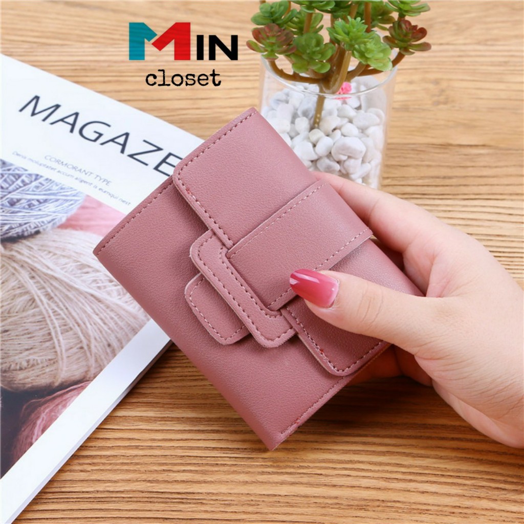 Ví bóp nữ  𝑭𝑹𝑬𝑬𝑺𝑯𝑰𝑷  Ví nữ cao cấp cầm tay mini thời trang nhỏ gọn nhiều ngăn đẹp giá rẻ Micloset - V05311