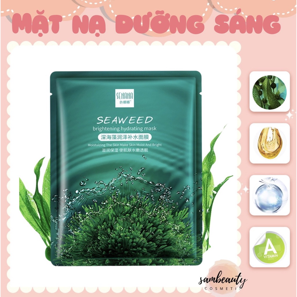 MẶT NẠ TẢO BIỂN, MẶT NẠ GIẤY DƯỠNG TRẮNG DƯỠNG ẨM SÂU CHỐNG LÃO HÓA phục hồi da sau mụn SamBeauty