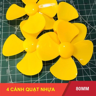 4 Cánh quạt nhựa mini 4 cánh đường kính 80mm trục 2mm - LK0245