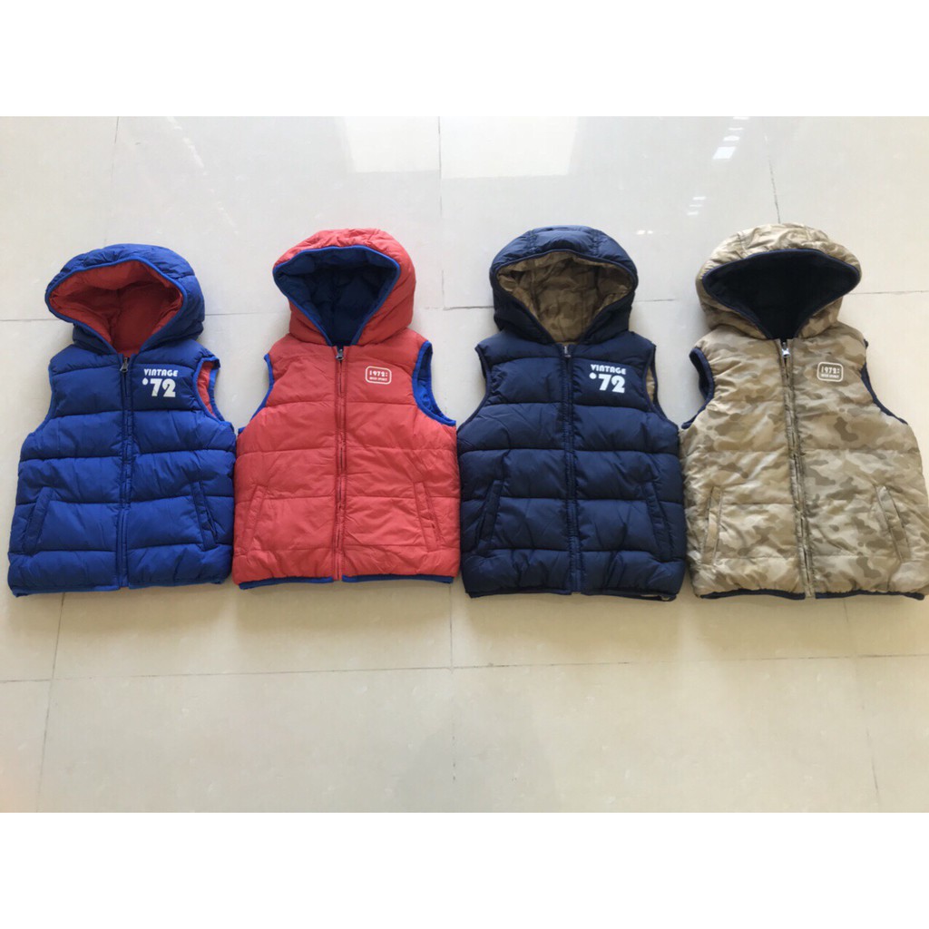 Mã 7251: Áo phao gile 2 mặt XUẤT PHÁP