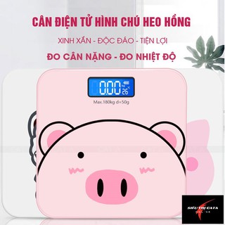 Cân điện tử sức khỏe hình con heo màu hồng cực xinh, độ chính xác cao x2, Unipro