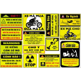 TEM CẢNH BÁO LOGO CẢNH BÁO DÁN XE