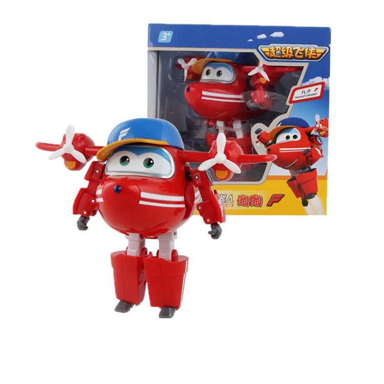 Mô hình máy bay biến hình robot Flip nhanh nhẹn đồ chơi đội bay siêu đẳng super wings