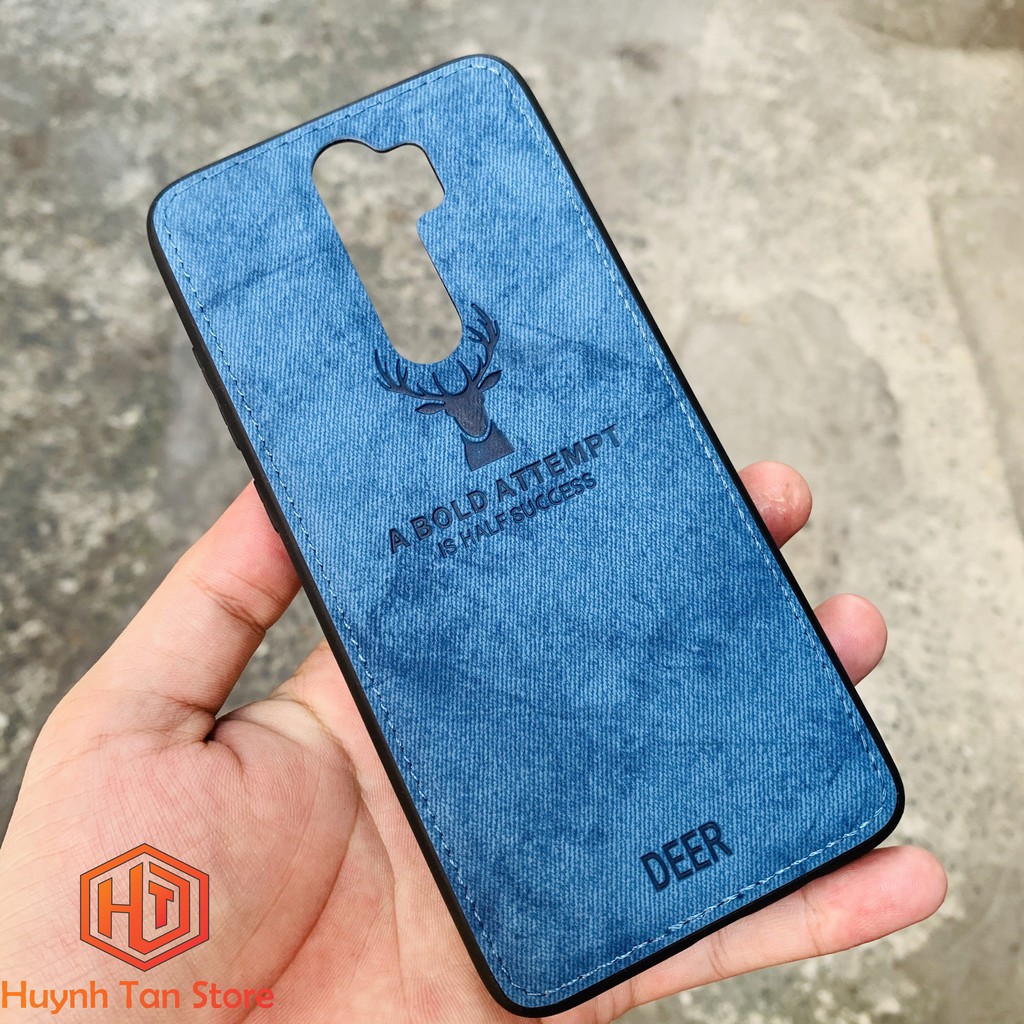 Ốp Lưng Xiaomi Redmi Note 8 Pro Vân Vải Khắc Hình Nai