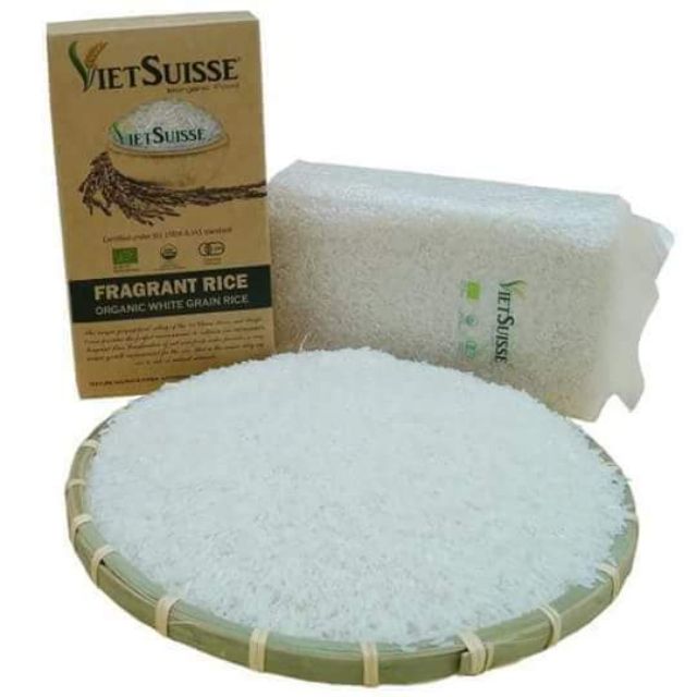 Gạo trắng hữu cơ Vietsuisse 1kg