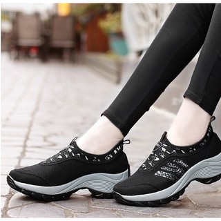 giày thể thao giày lười không dây nữ full size đế 5cm MH002