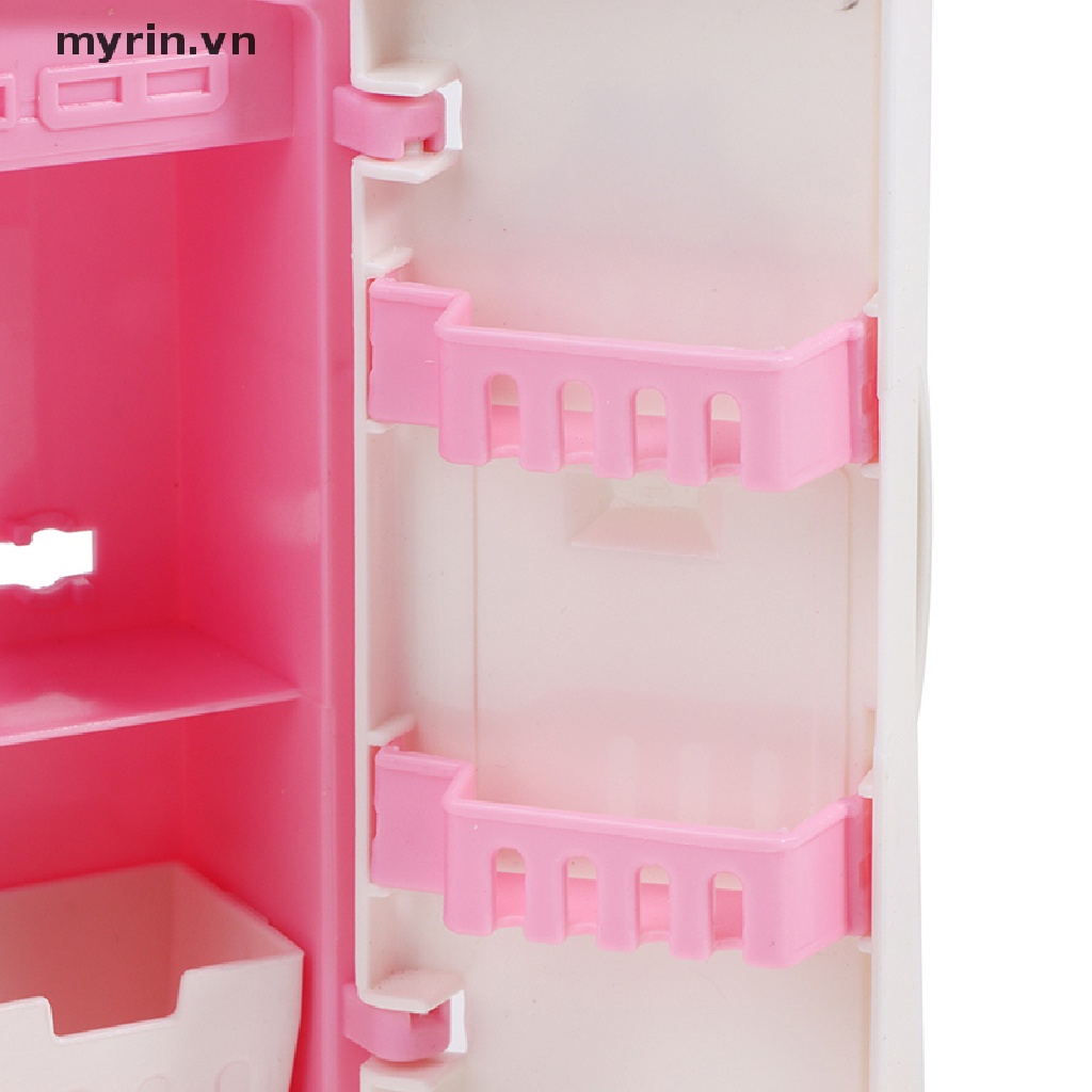 Tủ Lạnh Mini Bằng Nhựa Tỉ Lệ 1 / 12 Trang Trí Nhà Búp Bê