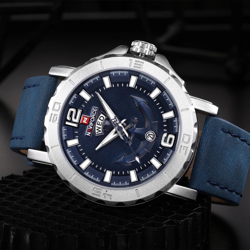 Naviforce Đồng Hồ Analog Máy Quartz Nam Kiểu Dáng Quân Đội