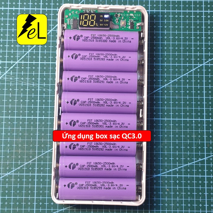 Cell pin 18650 Foster 2500mAh ✅Bao Test Dung Lượng✅Pin 18650 xả 5C(10A) || Hàng chính hãng