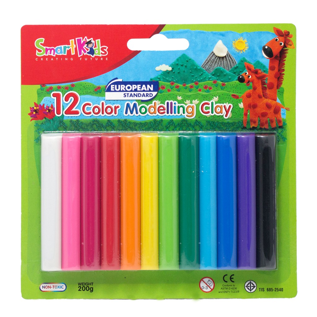 ĐẤT NẶN SmartKids 12 Màu không khuôn