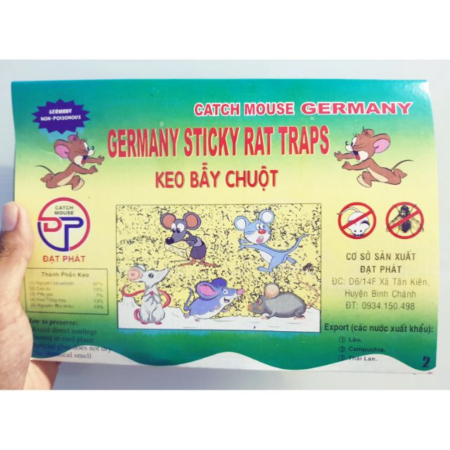 Combo 2 miếng keo dán chuột bẫy chuột sung quanh chuồng chăn nuôi nhà cửa