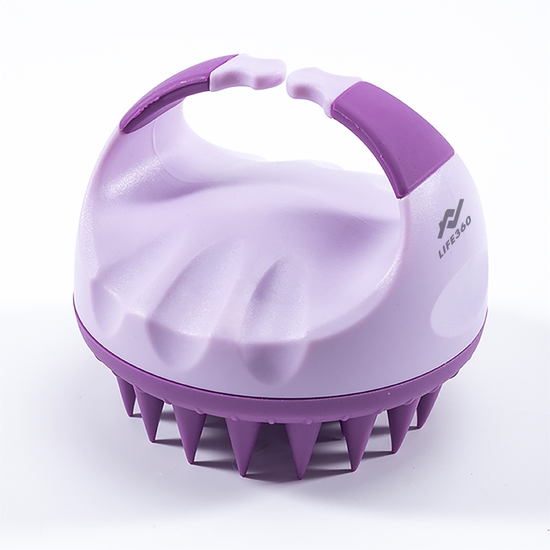 Lược Gội Đầu Massage Life360 LE-LGD22 Giảm Gàu, Giảm Rụng Tóc Hiệu Quả - Màu Tím - Hàng Chính Hãng