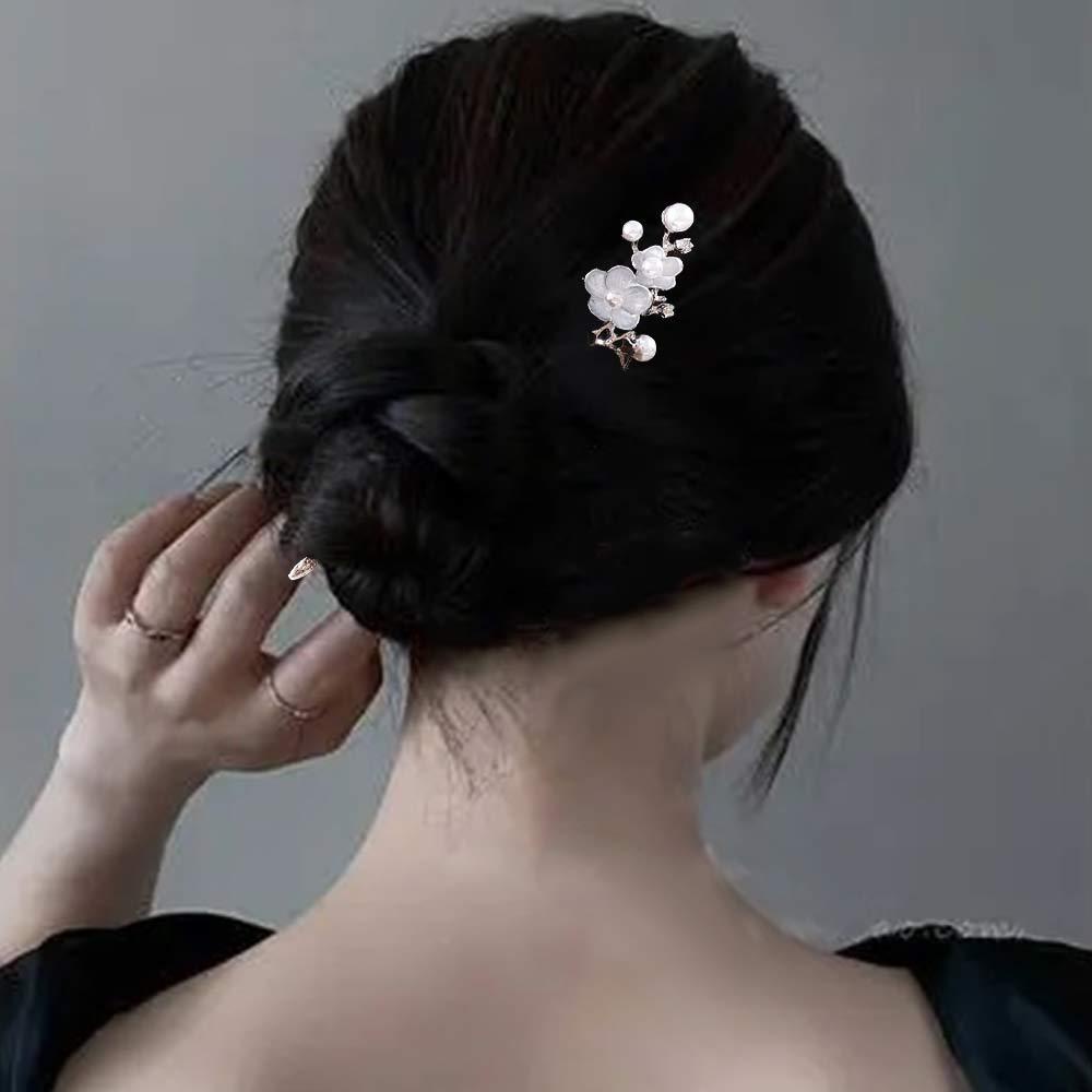 MXGOODS Trâm Cài Tóc Hình Hoa Phong Cách Trung Hoa Cổ Điển Cho Nữ