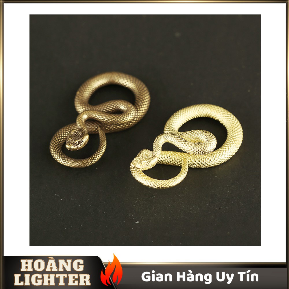 Tượng Đồng Phong Thủy Hình Con Rắn, Trang Trí Đem Lại May Mắn, Móc Khóa Mặt Dây Chuyền (Kích Thước: 5.2cm x 1.3cm)