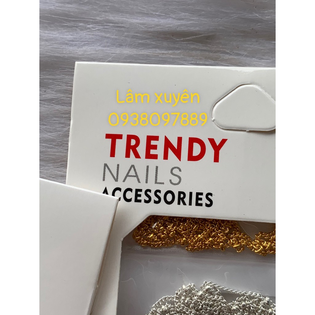 Set dây xích trang trí móngGIÁ RẺ mix 2 màu vàng và bạc, dễ sử dụng, hàng như hình ảnh
