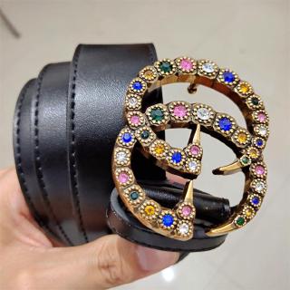 Thắt lưng da cao cấp đính đá sang trọng cho nữ