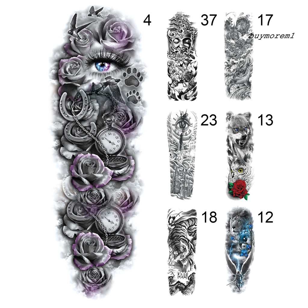 Hình xăm dán tạm thời toàn bộ cánh tay chống thấm nước sành điệu