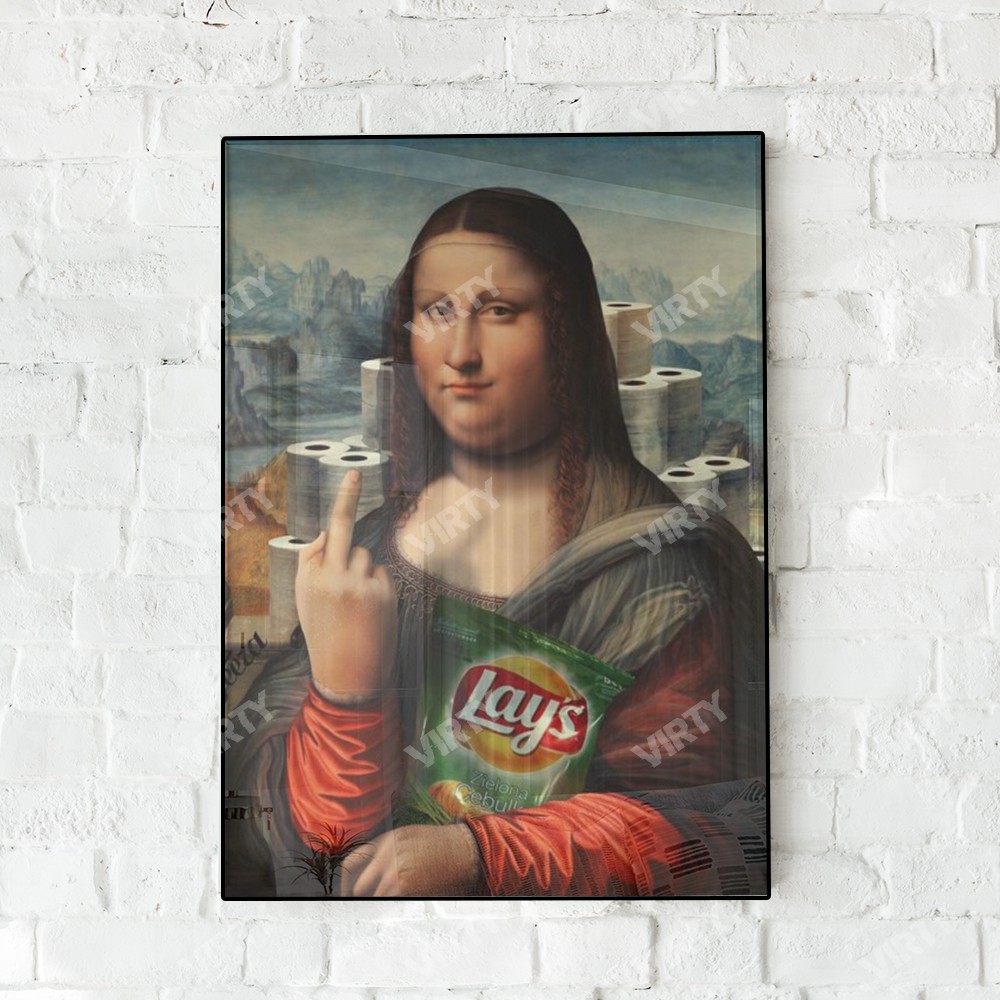 [Giá hủy diệt] Tranh canvas decor Mona Lisa F Lays Funny Art
