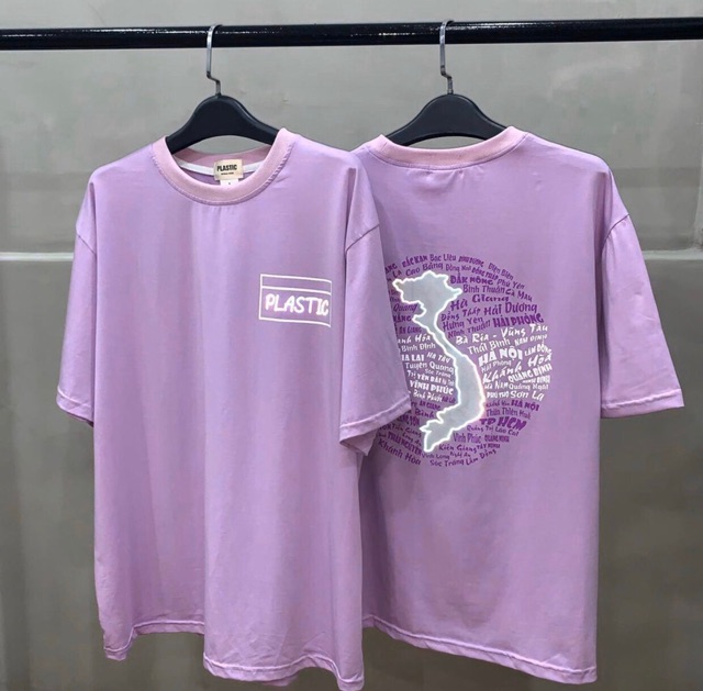 áo phông nữ form rộng màu tím nữ tính