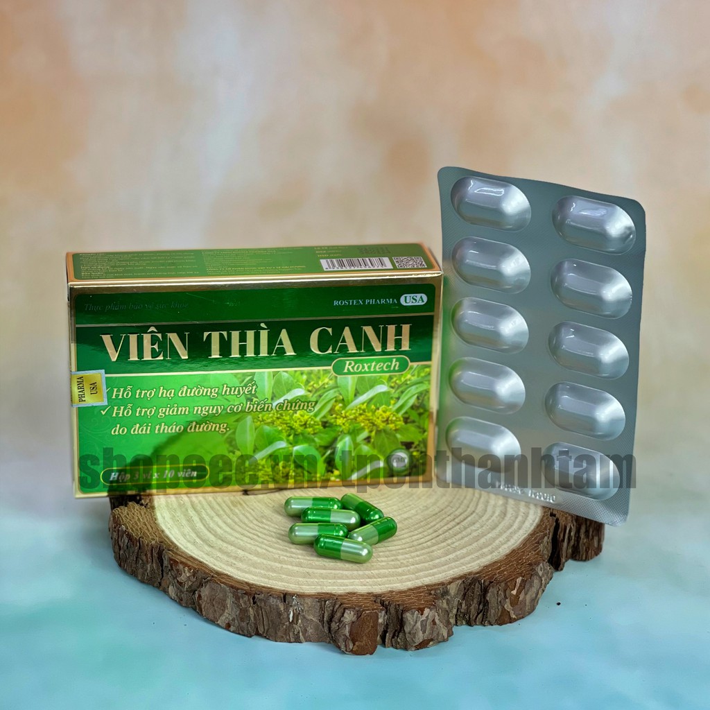 VIÊN THÌA CANH hỗ trợ giảm đường huyết, giảm nguy cơ biến chứng do đái tháo đường – Hộp 30 viên