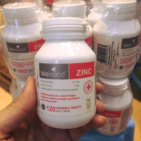 Viên bổ sung Kẽm Bio Island Zinc của Úc 120 viên cho trẻ từ 1 tuổi trở lên của Úc