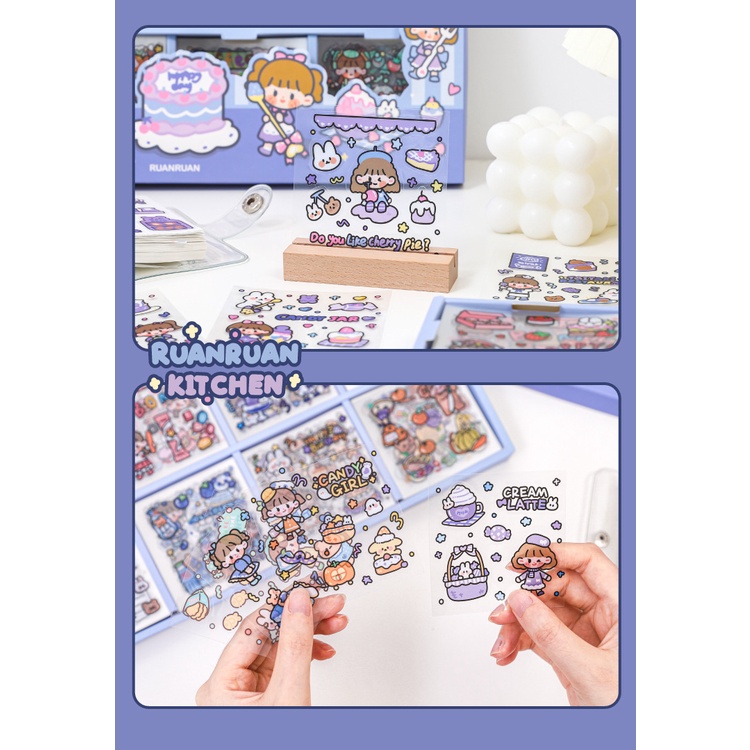 Set 25Tấm Sticker cute dễ thương nhiều màu sắc