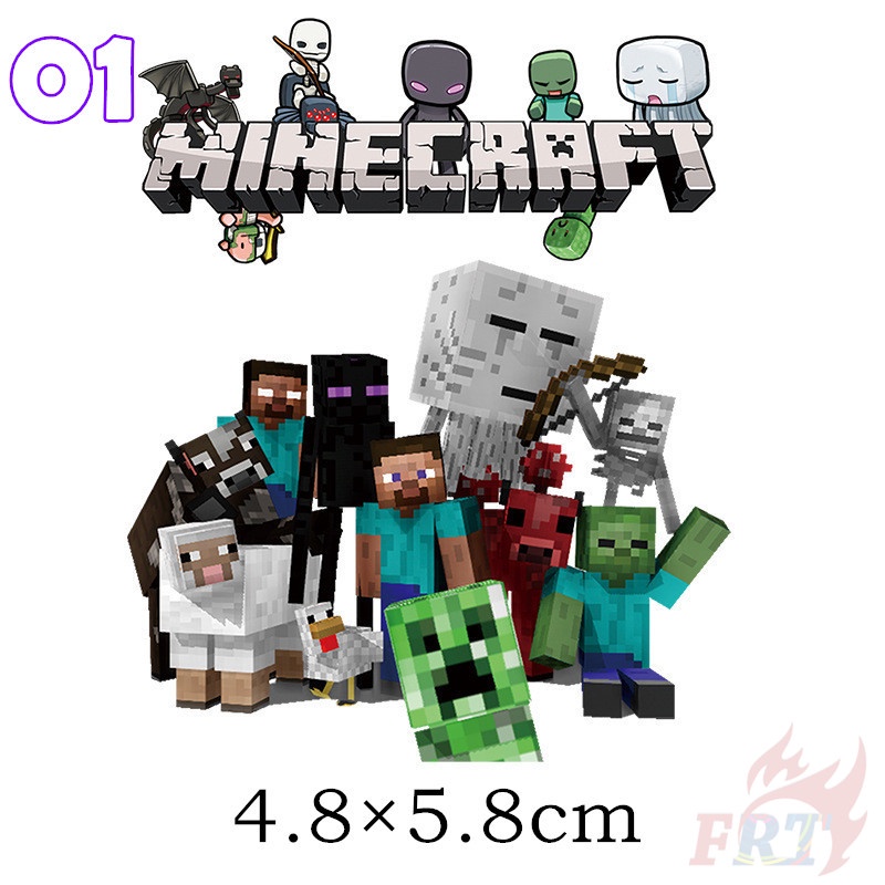 ◆ Nhãn Dán Vinyl Chuyển Nhiệt: Trò Chơi Minecraft ◆ 1 Sticker Dán Ủi Với Thiết Kế Đẹp Mắt