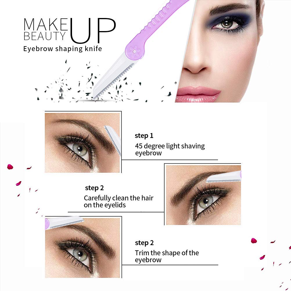 [Hàng mới về] Set 3 dao tỉa lông mày/cạo lông mặt di động cho nữ