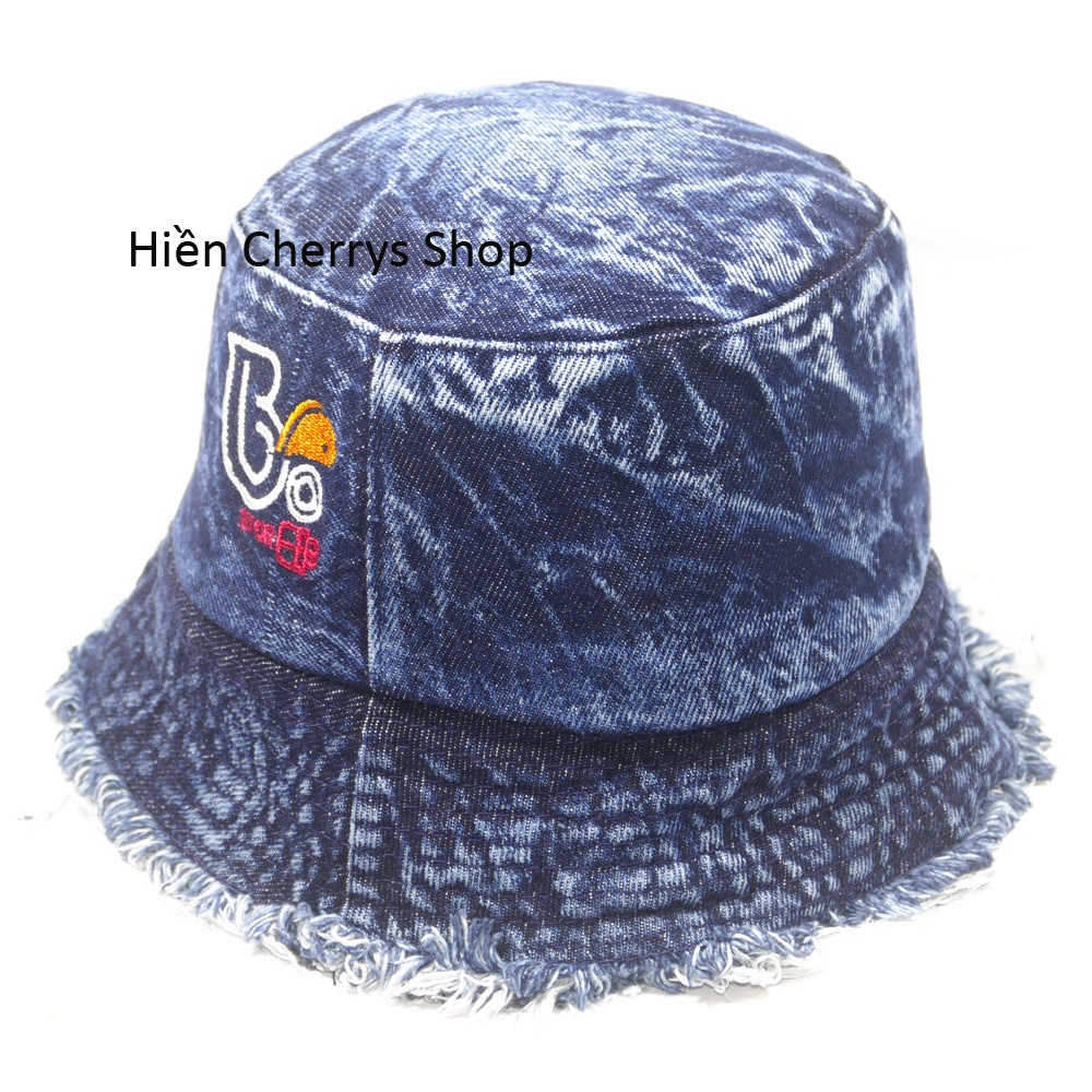 Nón tai bèo ,nón Jean bucket hàn quốc - Mũ vành Rin rách + 2 mặt cực chất thời trang nam nữ hot teen