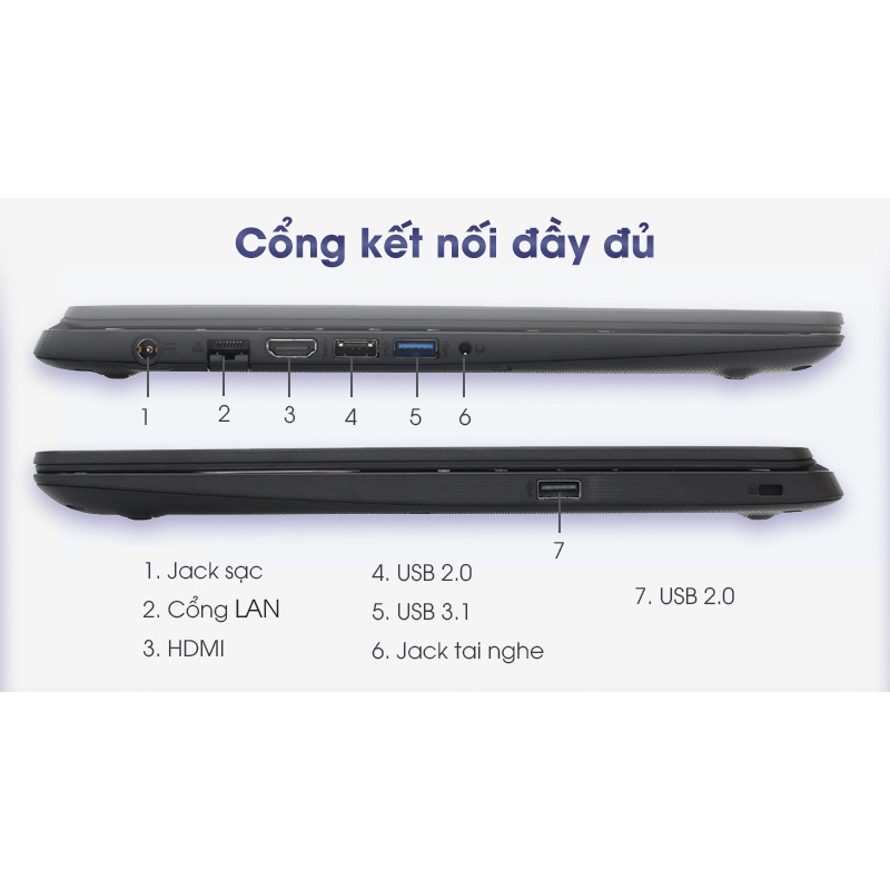 Máy tính xách tay Acer Aspire 3 A315-56-37DV i3-1005G1 4GB 256GB 15.6&quot; FHD - Bảo hành 12T Chính Hãng