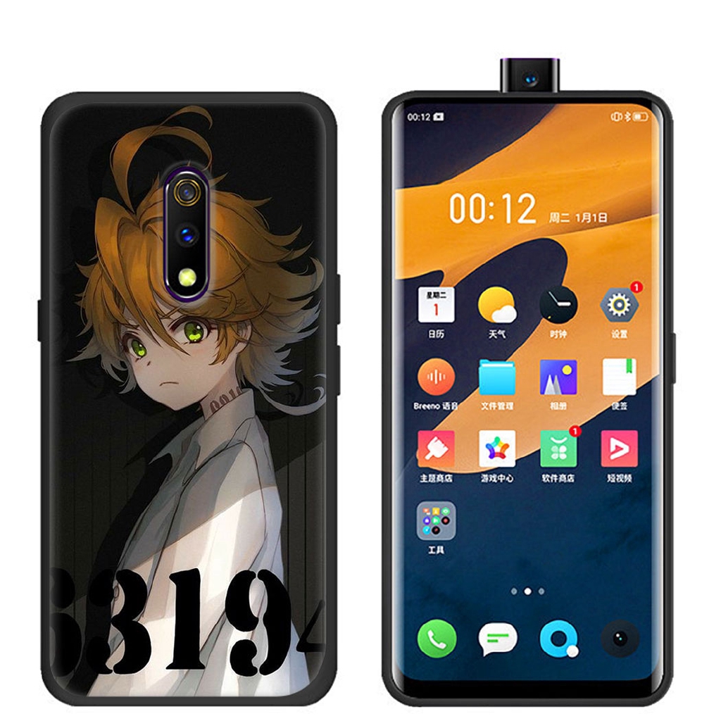 Ốp điện thoại silicon mềm đen hình anime Vùng đất hứa cho OPPO F9 Pro Neo 9 A3s A5 A37 A5s A59 F3 A83 F5 F7