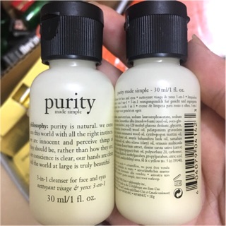 Sữa Rửa Mặt Tẩy Trang Philosophy Purity 30ml