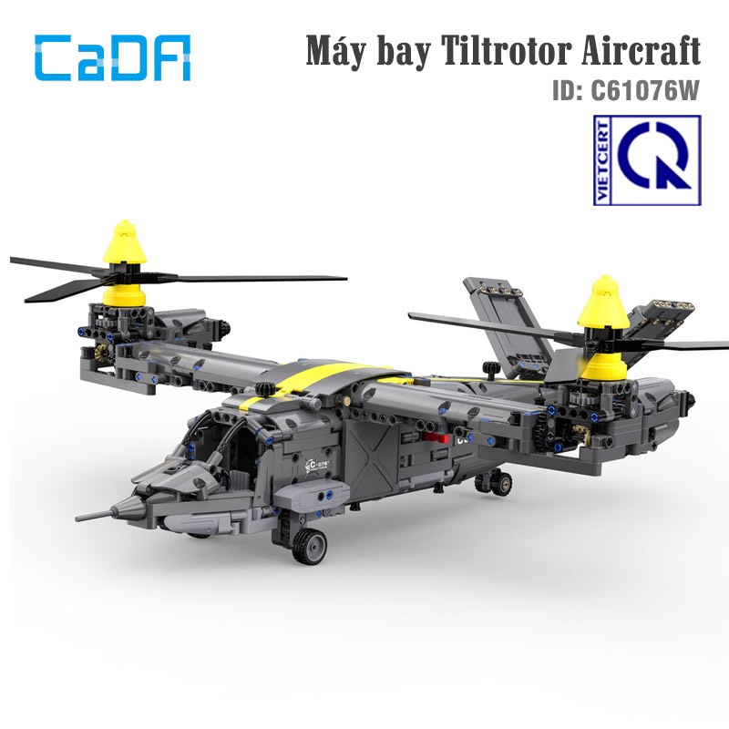 Đồ chơi lắp ráp máy bay trực thăng-Lego lắp ghép mô hình máy bay V22 Osprey điều khiển từ xa -Bảo hành 12 tháng