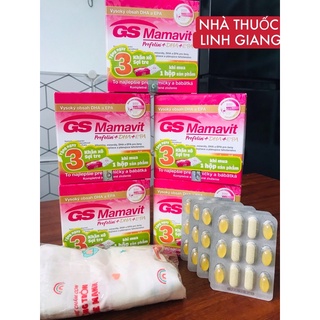 ✅( Tặng kèm 1 tuýp xê sủi) GS MAMAVIT - VITAMIN Tổng hợp + DHA chống trầm cảm sau sinh cho bà bầu( chính hãng)