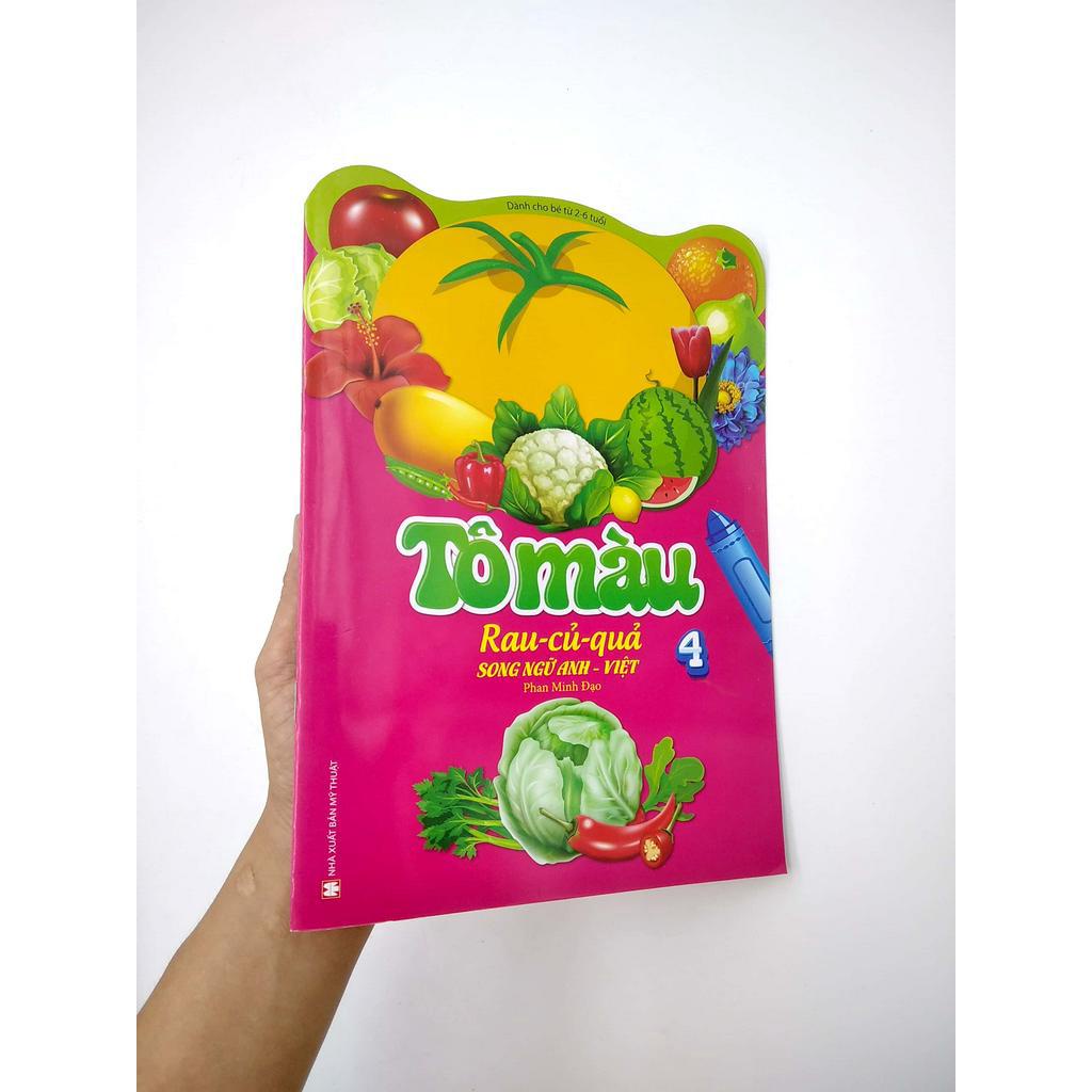 Sách - Tô Màu Rau - Củ - Quả Song Ngữ Anh - Việt - Tập 4