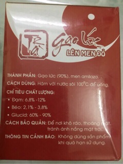 GẠO LỨC LÊN MEN SẤY ( Trà gạo lức lên men đỏ) Thiên Ưng.