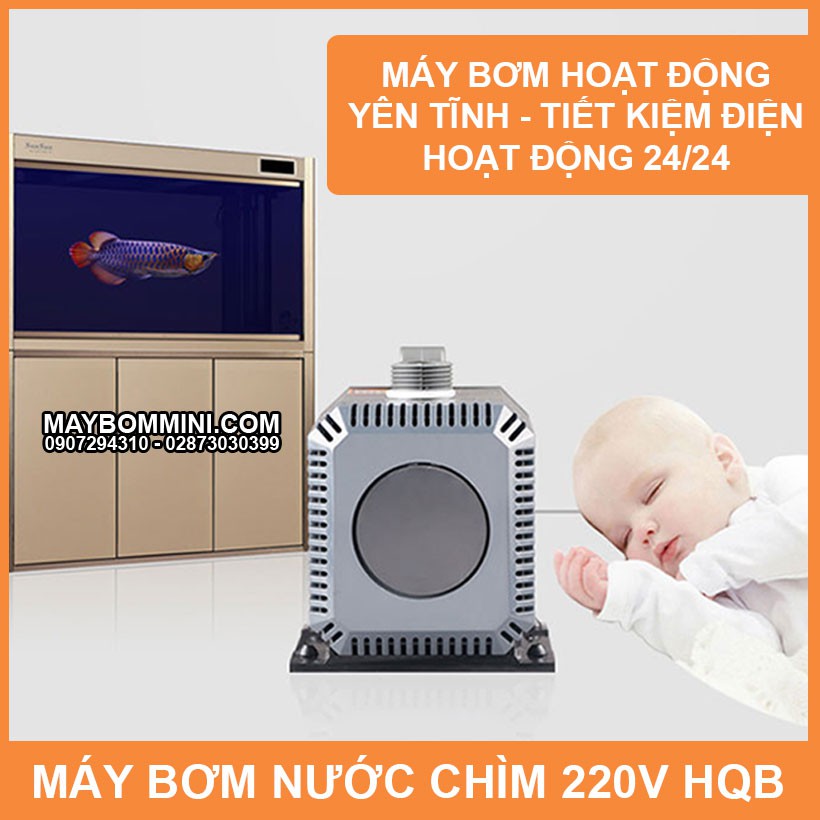 Máy bơm chìm hồ cá hòn non bộ 220V 1400L HQB -2000